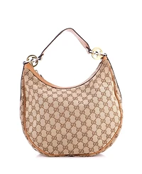 Pre-Owned Gucci Medium Twins Hobo Gg Canvas