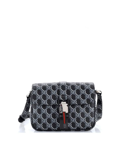 Pre-Owned Gucci Mini Front Buckle Crossbody Bag Gg Shadow Coated Canvas