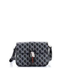 Pre-Owned Gucci Mini Front Buckle Crossbody Bag Gg Shadow Coated Canvas