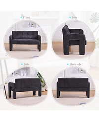 Boyel Living Modern Double Armchair Room & Bedroom Compact Upholstered Sofa Leisure Comfortable Seating with Dual Armrests
