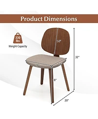 Sugift Bentwood Dining Chairs Set of Two with Padded Seats