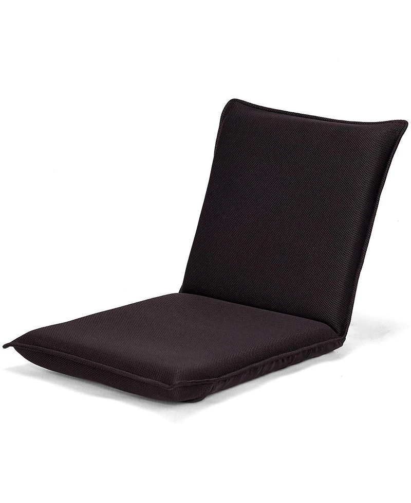 Sugift Adjustable Folding Floor Sofa Chair with Six Recline Positions