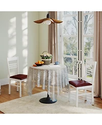 Sugift Wood Dining Chairs Set of Two with Solid Wood Frame