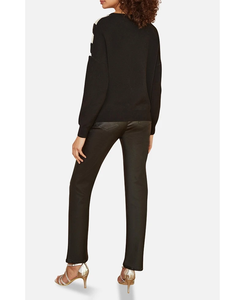 Yumi Women's Sequin Embellished Knitted Jumper