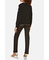 Yumi Women's Sequin Embellished Knitted Jumper