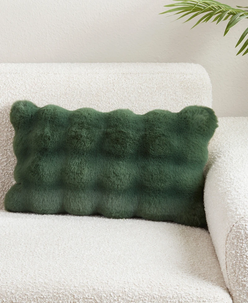 Saro Lifestyle Plush Faux Fur Decorative Pillow
