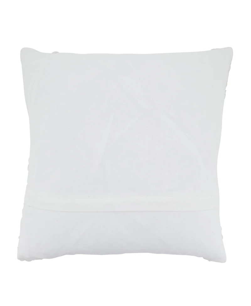 Saro Lifestyle Embroidered Stripe Decorative Pillow, 18" x 18"