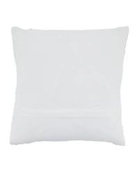 Saro Lifestyle Embroidered Stripe Decorative Pillow, 18" x 18"