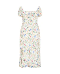 City Chic Women's Abbie Short Sleeve Bouquet Print Maxi Dress