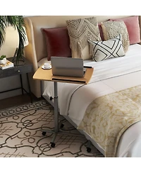 Sugift Adjustable Angle Height Rolling Laptop Table