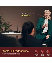 Pyle 8-Channel Wireless Microphone System with Lavalier and Headset Mics (PDWM8442)