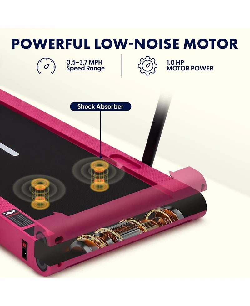 Squatz 2-in-1 Walking Pad Treadmill with Vibration Plates (SQWPVH15PK)