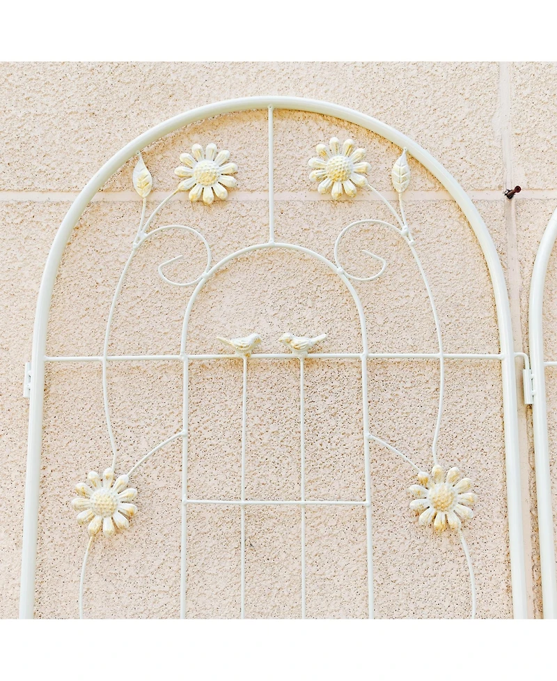 sumyeg 2 Pack Metal Garden Trellis 71" x 19.7" Rustproof for Climbing Plants Outdoor Flower Support