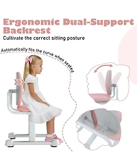 Sugift Kids Desk Chair with Double Back Support and Adjustable Height