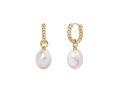 Little Sky Stone Grace Pearl Twisted Earrings