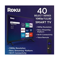 Roku 40" Select Series 1080p Full Hd Smart Tv Wi-Fi Streaming, Hdmi Cable & Premium Bundle - 40R3D5KIT1