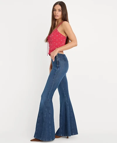 Good American Women's High-Rise Flared-Leg Jeans