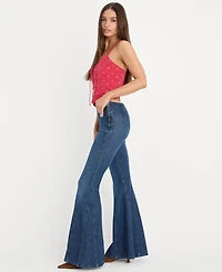 Good American Women's High-Rise Flared-Leg Jeans
