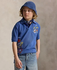 Polo Ralph Lauren Boys 8-20 Embroidered Cotton Mesh Shirt