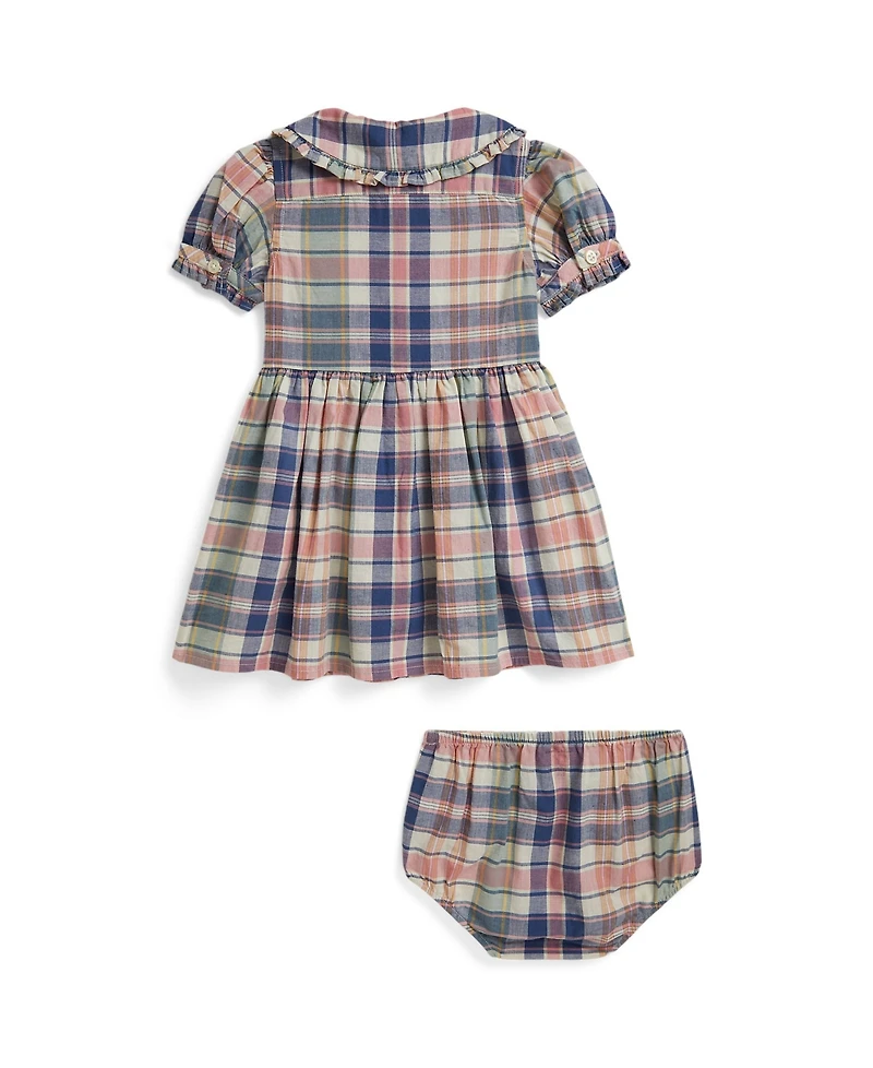 Polo Ralph Lauren Baby Girls' Plaid Shirtdress with Bloomer