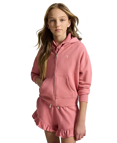 Polo Ralph Lauren Girls' 7-16 Full-Zip Long-Sleeve Hoodie