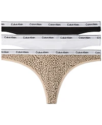 Calvin Klein Women's Modern Logo 3-Pack Thong Underwear QD5209