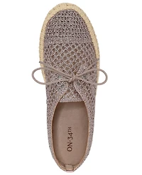 On 34th Women's Lace Up Almond Toe Flats, Macy's Exclusive