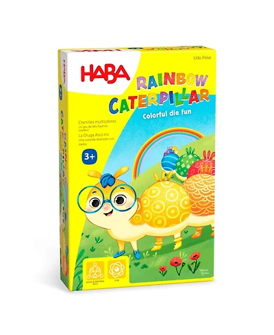 Haba Little Rainbow Caterpillar Mini Game of Colors and Patterns Ages 3