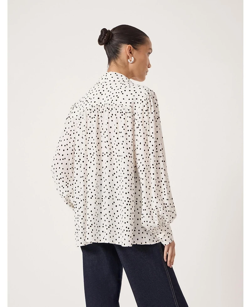 Hush Women's Sigrid Polka Dot Long Sleeve Shirt