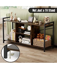 Sugift Industrial Tv Stand for TVs up to 55 in Entertainment Center