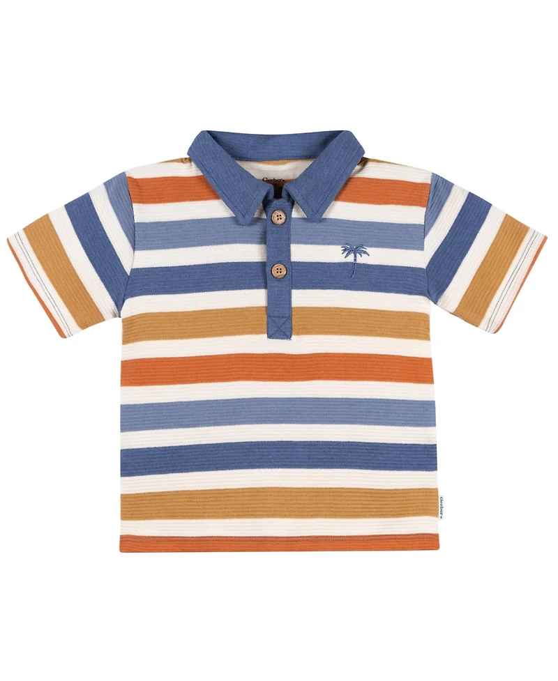 Gerber Toddler Boys Collared Shirt and Short Set, 2-Piece