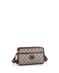 Pre-Owned Gucci Mini Interlocking G Patch Camera Bag Gg Coated Canvas