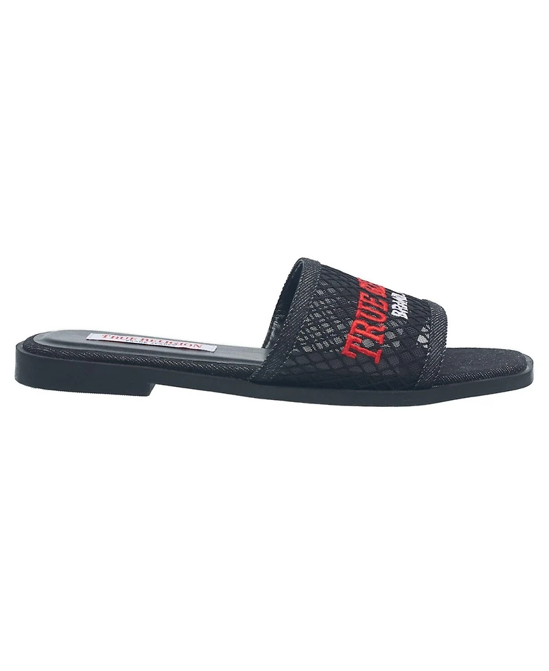 True Religion Women's Brat Mesh Slip on Sandal