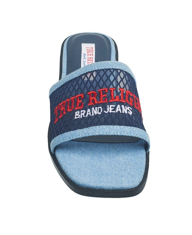 True Religion Women's Brat Mesh Slip on Sandal