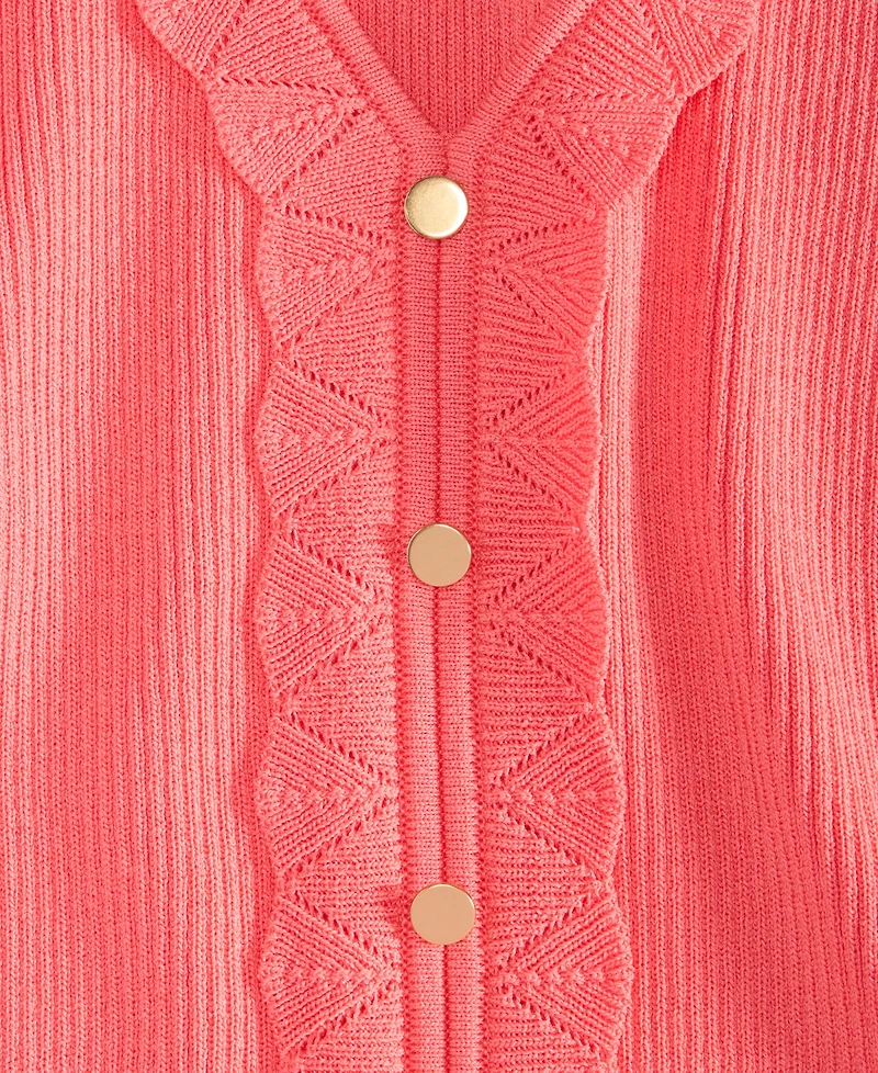 I.n.c. International Concepts Women's Short Sleeve V-Neck Cardigan