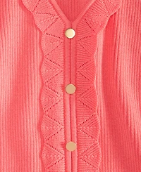 I.n.c. International Concepts Women's Short Sleeve V-Neck Cardigan