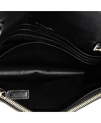 Pre-Owned Saint Laurent Small Classic Monogram Wallet on Chain Matelasse Chevron Leather