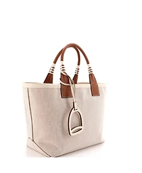 Pre-Owned HERMES 25 Sac Steeple Tote Toile with Leather