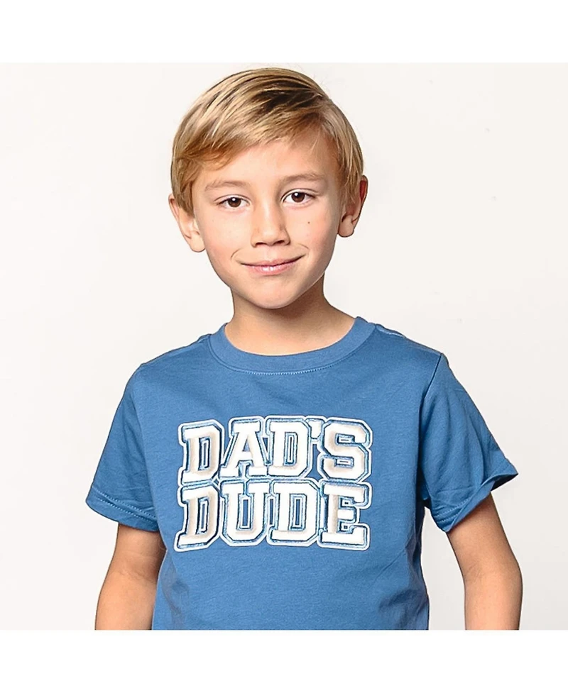 Sweet Wink Toddler Boys Dad's Dude Patch Short Sleeve T-Shirt