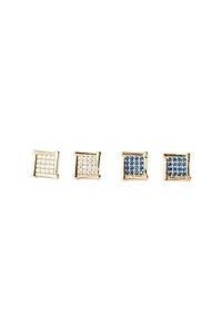 Classicharms Atlas Crystal Square Stud Earrings