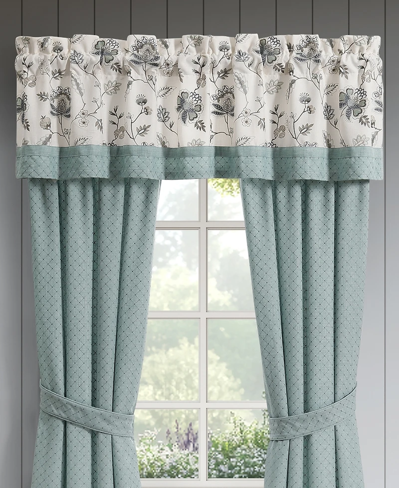 J Queen New York Blossom View Window Straight Valance, 21.25" x 88"