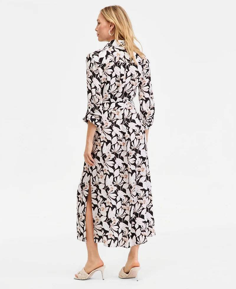 I.n.c. International Concepts Women's Printed Button-Front Maxi Dress, Macy's Exclusive