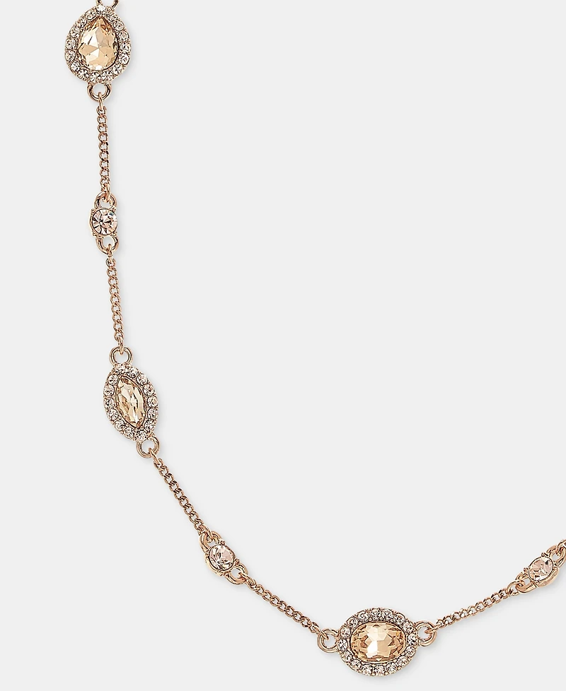 Givenchy Stone Station Collar Necklace, 16" + 3" extender