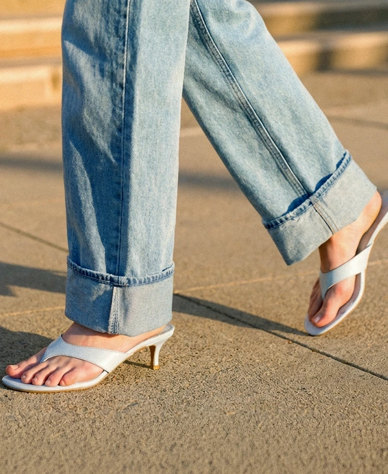 Bandolino Women's Ammer Slip-On Kitten Heel Sandals