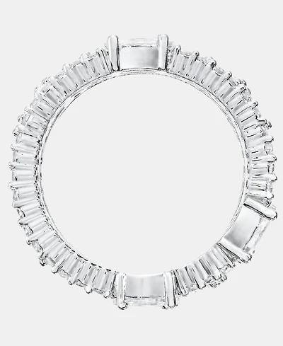 Givenchy Silver-Tone Cubic Zirconia Band Ring