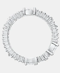 Givenchy Silver-Tone Cubic Zirconia Band Ring