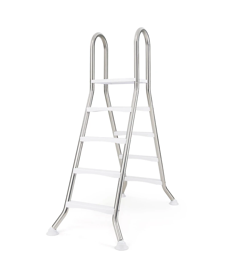 Sugift 75.6" A-Frame Above Ground Pool Ladder for Pools up to 55