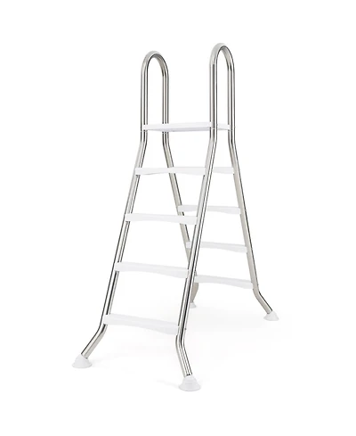 Sugift 75.6" A-Frame Above Ground Pool Ladder for Pools up to 55