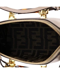 Pre-Owned Fendi Mini Logo By The Way Top Handle Bag Embossed Leather