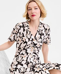 I.n.c. International Concepts Women's Printed Button-Front Midi Dress, Macy's Exclusive